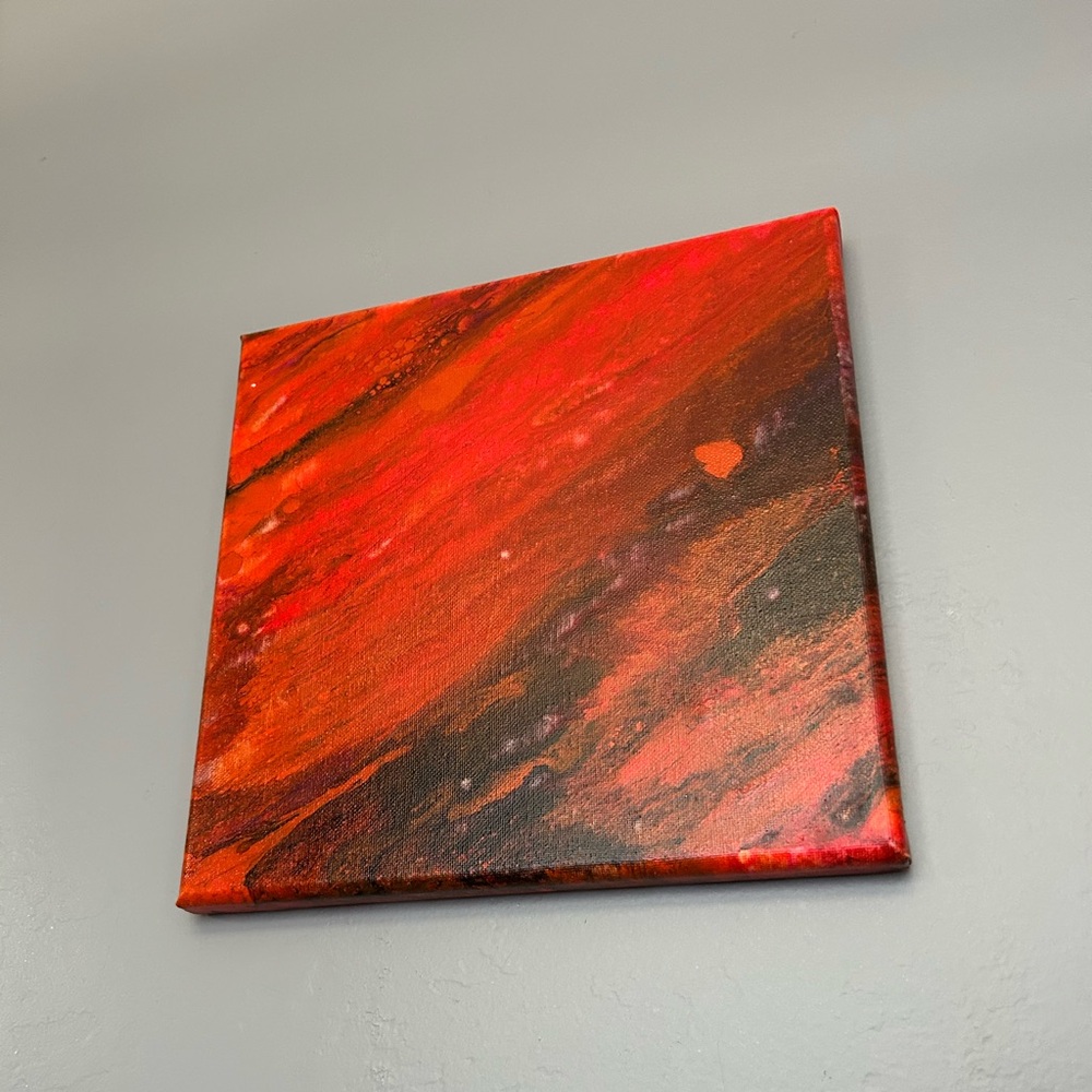 Original Abstract Acrylic Painting “Entering Mars”  10x10
